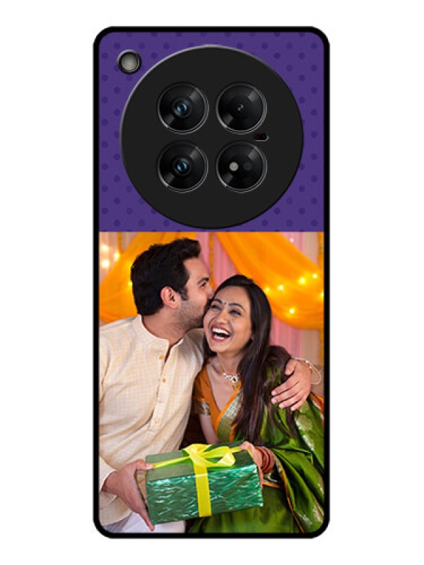 Custom Infinix Zero 40 5G Custom Glass Phone CaseViolet Colored Pattern Design