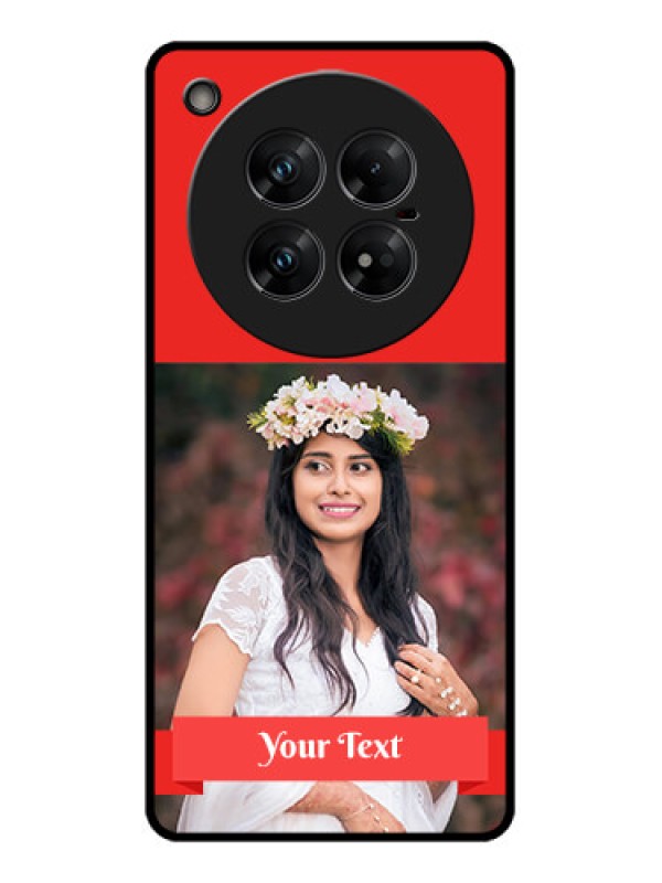 Custom Infinix Zero 40 5G Custom Glass Phone CaseSimple Red Color Design