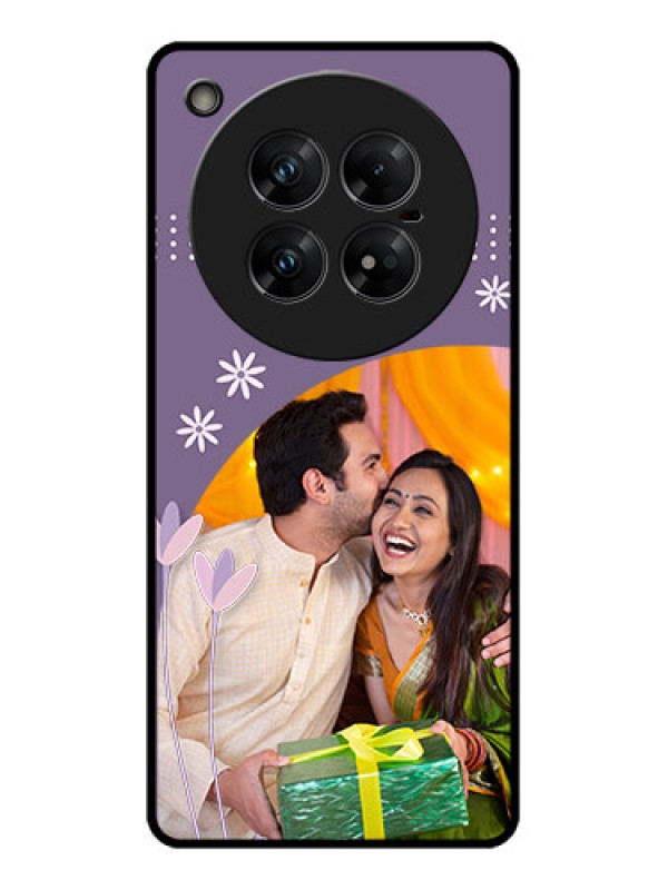 Custom Infinix Zero 40 5G Custom Glass Phone CaseLavender Flowers Design