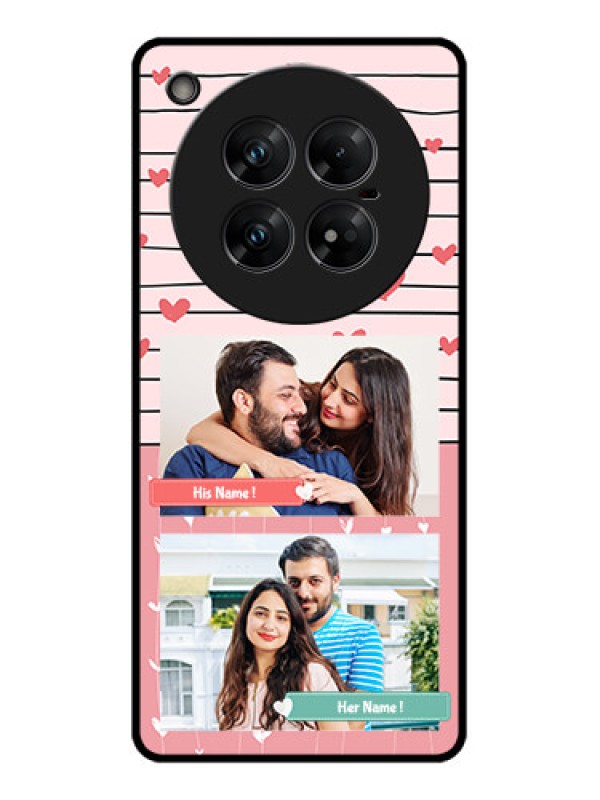 Custom Infinix Zero 40 5G Custom Glass Phone CasePhoto With Heart Design