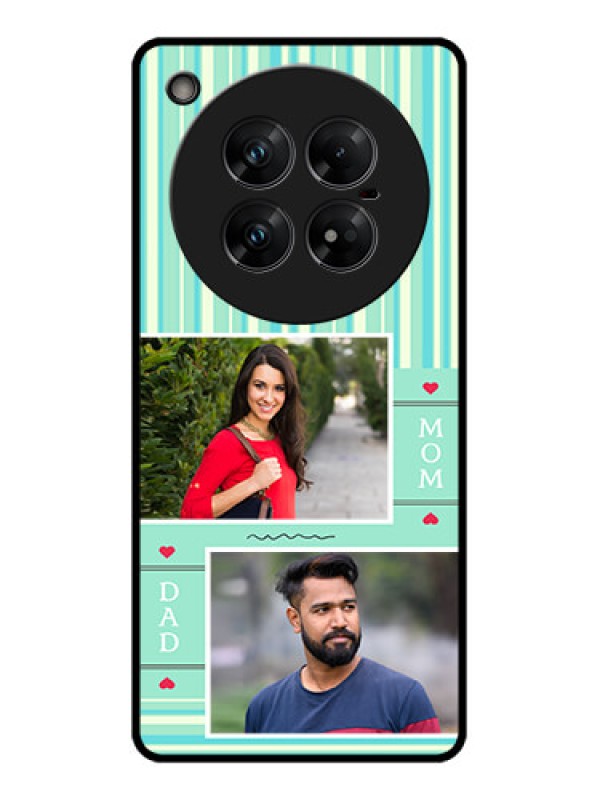 Custom Infinix Zero 40 5G Custom Glass Phone CaseMom and Dad Pic Design