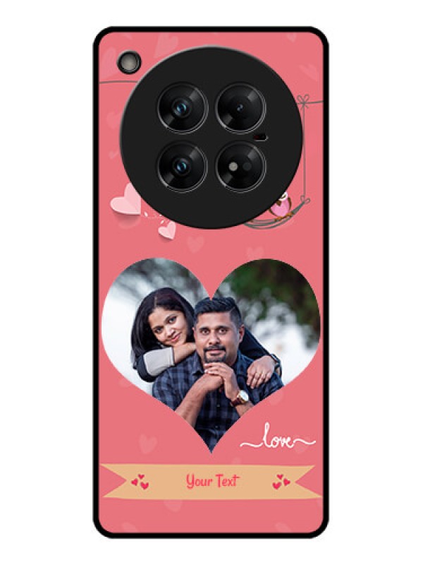 Custom Infinix Zero 40 5G Custom Glass Phone CasePeach Color Love Design