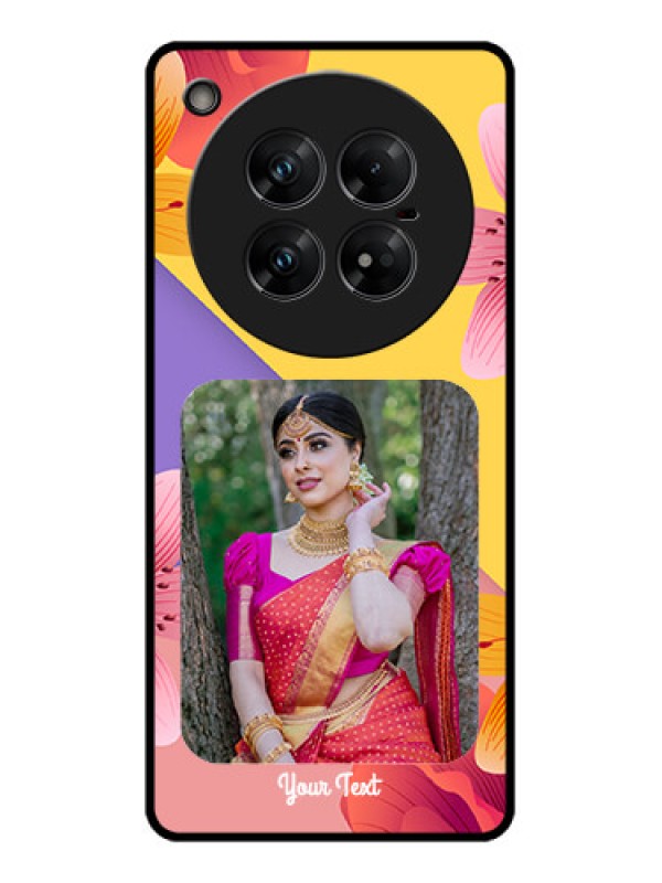 Custom Infinix Zero 40 5G Custom Glass Phone Case3 Image With Vintage Floral Design