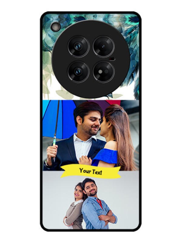 Custom Infinix Zero 40 5G Custom Glass Phone CaseImage With Boho Peacock Feather Design