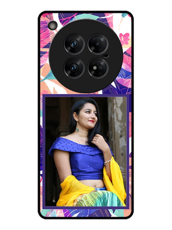 Custom Infinix Zero 40 5G Custom Glass Phone CaseAbstract Floral Design