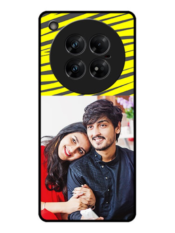 Custom Infinix Zero 40 5G Custom Glass Phone CaseYellow Abstract Design