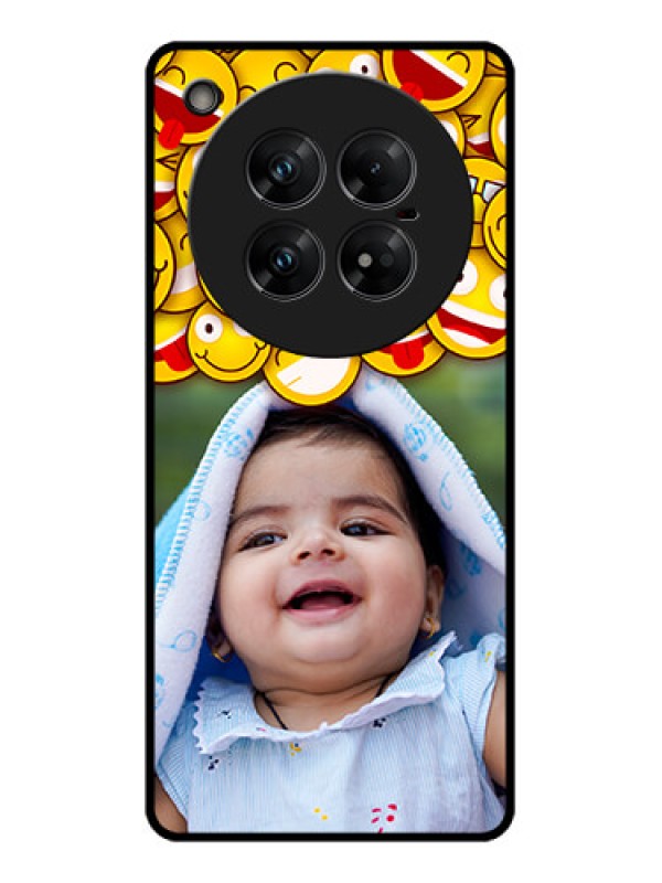 Custom Infinix Zero 40 5G Custom Glass Phone CaseWith Smiley Emoji Design