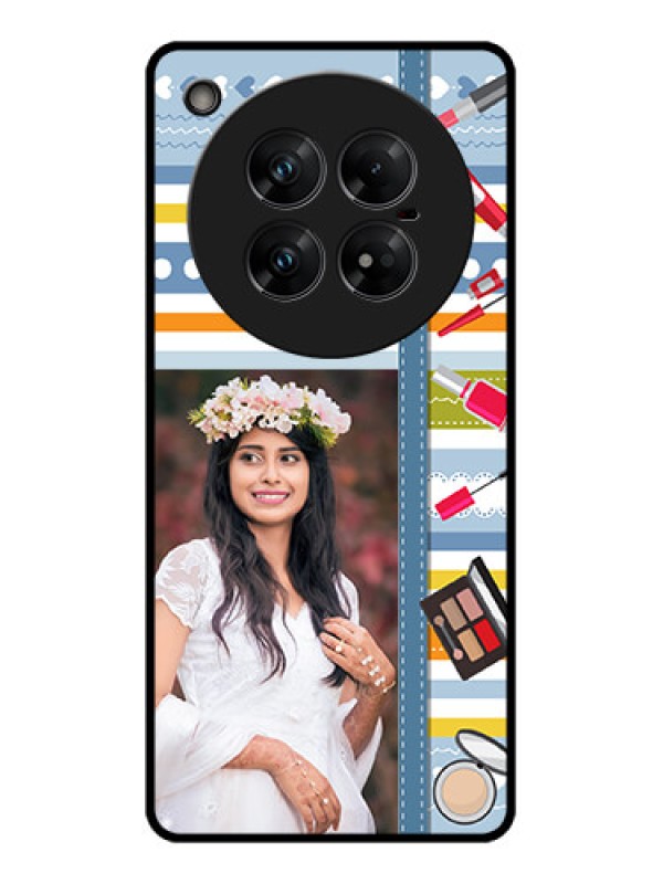 Custom Infinix Zero 40 5G Custom Glass Phone CaseMakeup Icons Design