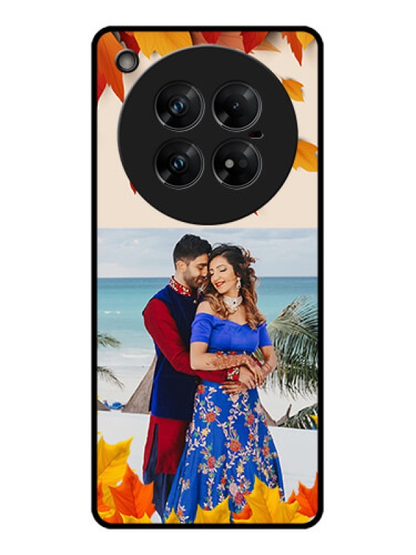 Custom Infinix Zero 40 5G Custom Glass Phone CaseAutumn Maple Leaves Design