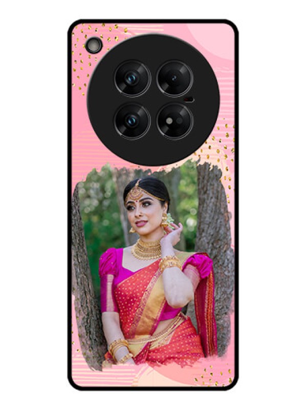 Custom Infinix Zero 40 5G Custom Glass Phone CaseGold Glitter Splash Design