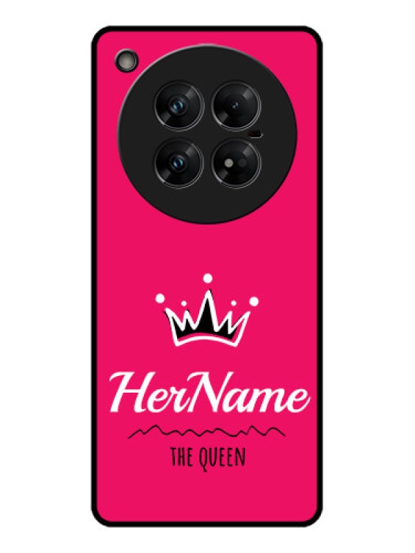 Custom Infinix Zero 40 5G Custom Glass Phone CaseQueen With Name Design