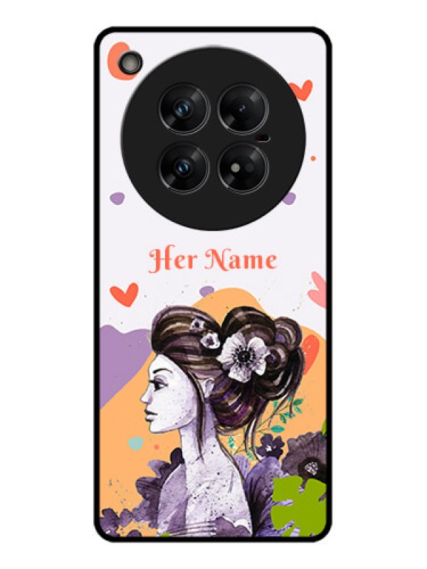 Custom Infinix Zero 40 5G Custom Glass Phone CaseWoman And Nature Design