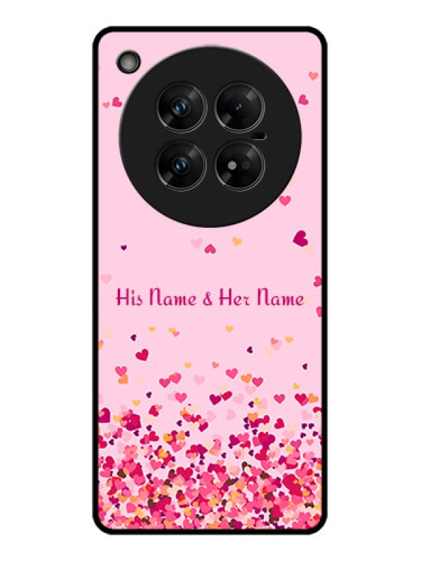 Custom Infinix Zero 40 5G Custom Glass Phone CaseFloating Hearts Design