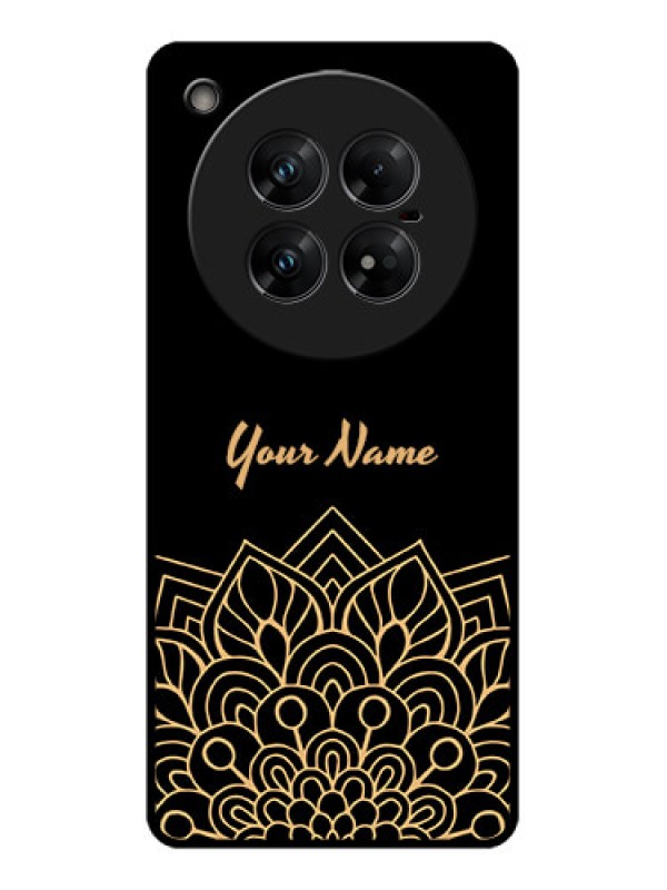 Custom Infinix Zero 40 5G Custom Glass Phone CaseGolden Mandala Design