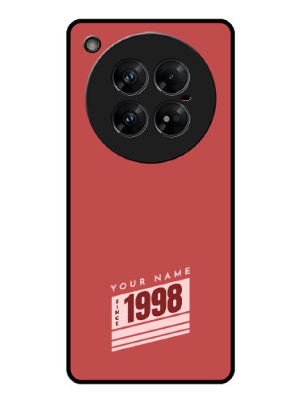 Custom Infinix Zero 40 5G Custom Glass Phone CaseRed Custom Year Of Birth Design