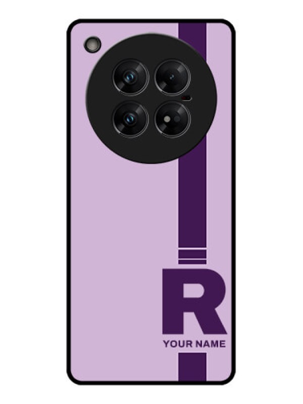 Custom Infinix Zero 40 5G Custom Glass Phone CaseSimple Dual Tone Stripe With Name Design