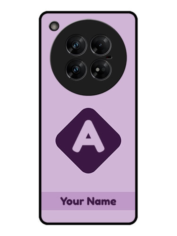 Custom Infinix Zero 40 5G Custom Glass Phone CaseCustom Letter In Curved Badge Design