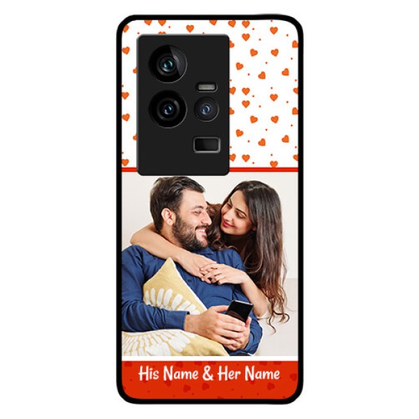 iQOO 11 5G Custom Glass Phone Case - Orange Love Symbol Design iQOO 11 5G Custom Glass Phone Case - Orange Love Symbol Design