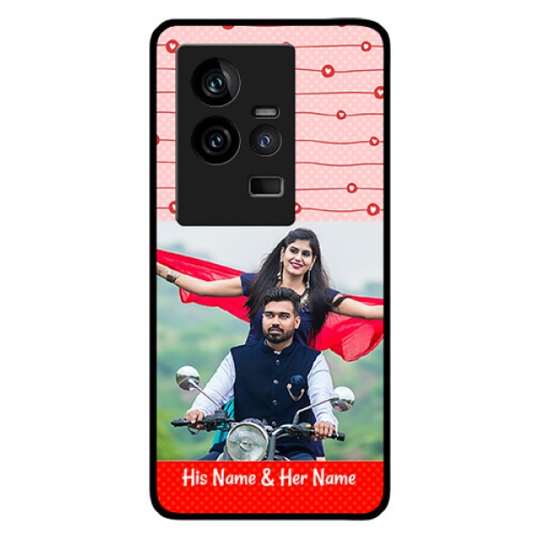 iQOO 11 5G Personalized Glass Phone Case - Red Pattern Case Design iQOO 11 5G Personalized Glass Phone Case - Red Pattern Case Design