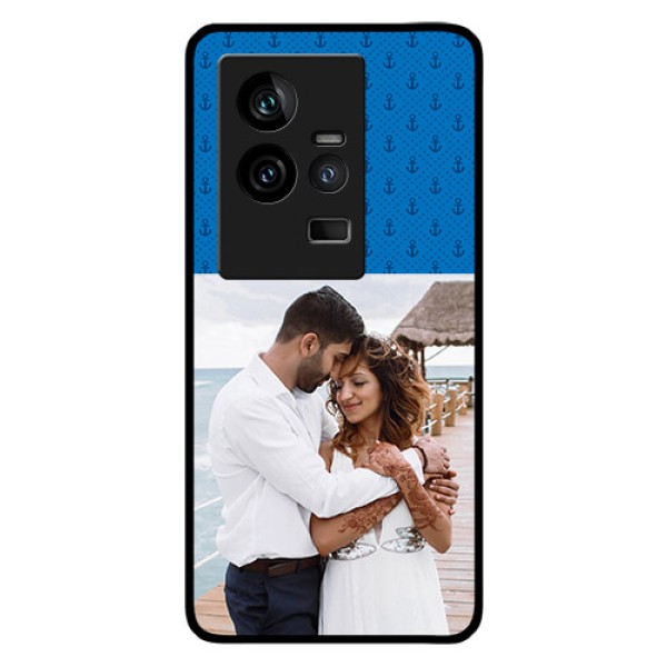 iQOO 11 5G Photo Printing on Glass Case - Blue Anchors Design