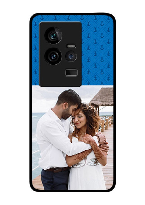 iQOO 11 5G Photo Printing on Glass Case - Blue Anchors Design