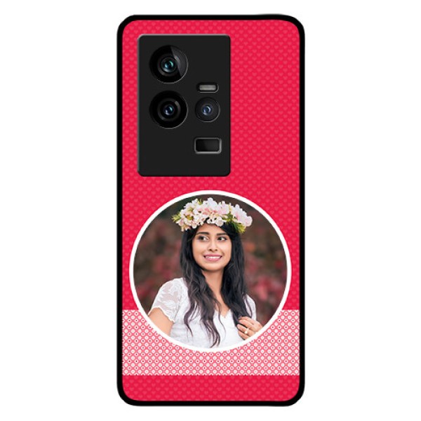 iQOO 11 5G Personalised Glass Phone Case - Pink Pattern Design