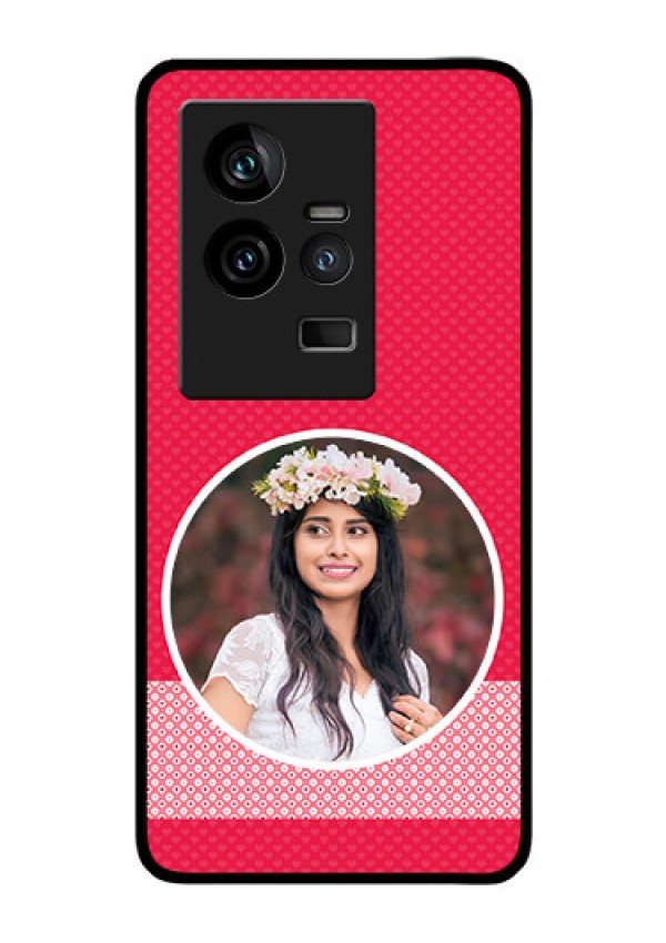 iQOO 11 5G Personalised Glass Phone Case - Pink Pattern Design