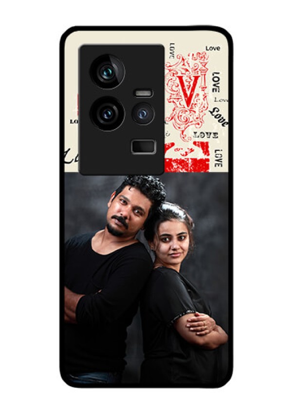 iQOO 11 5G Photo Printing on Glass Case - Trendy Love Design Case