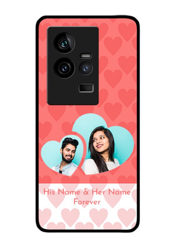 iQOO 11 5G Personalized Glass Phone Case - Couple Pic Upload Design