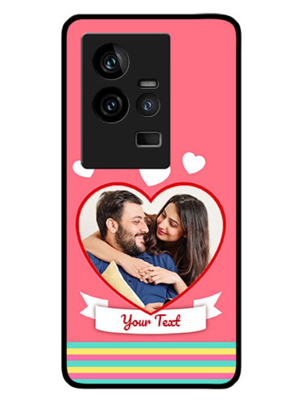 Custom iQOO 11 5G Photo Printing on Glass Case - Love Doodle Design