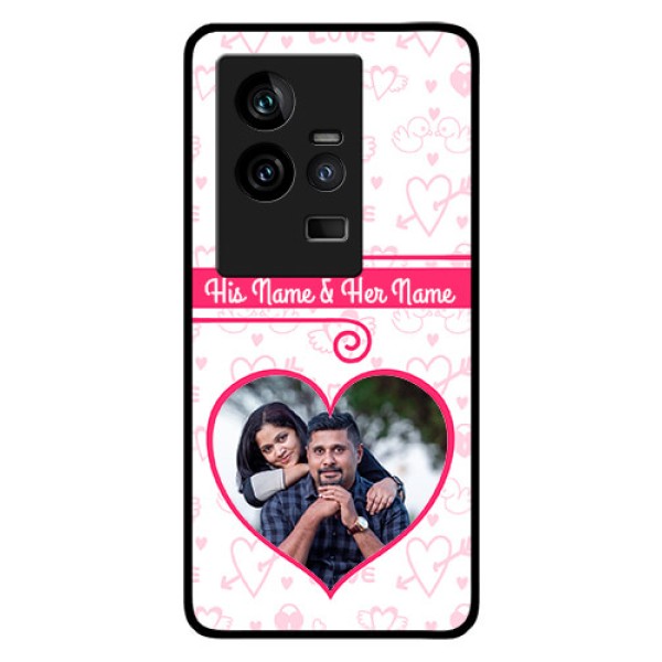 iQOO 11 5G Personalized Glass Phone Case - Heart Shape Love Design iQOO 11 5G Personalized Glass Phone Case - Heart Shape Love Design