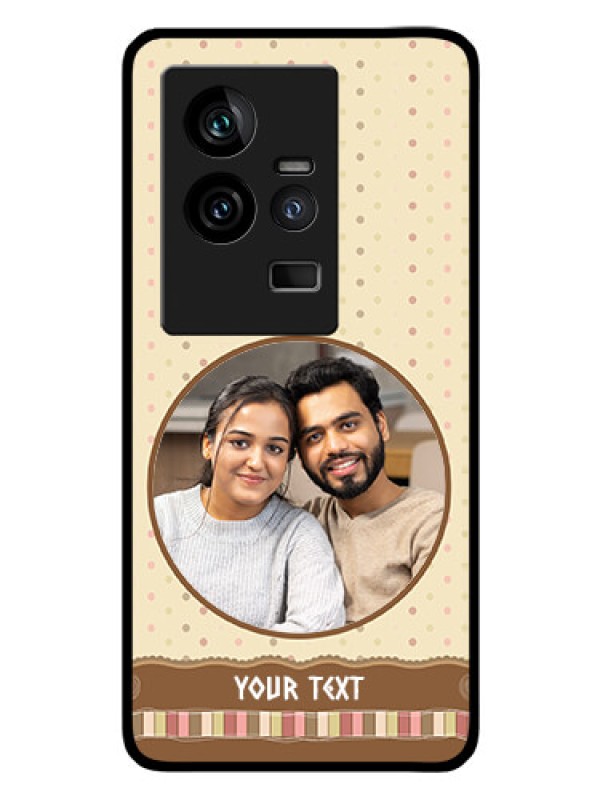 Custom iQOO 11 5G Custom Glass Mobile Case - Brown Dotted Mobile Case Design