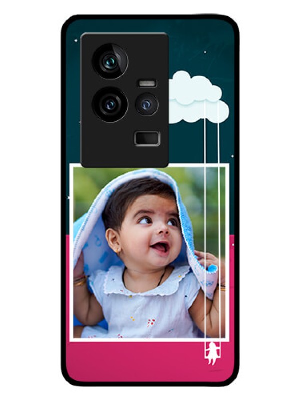 Custom iQOO 11 5G Custom Glass Phone Case - Cute Girl with Cloud Design