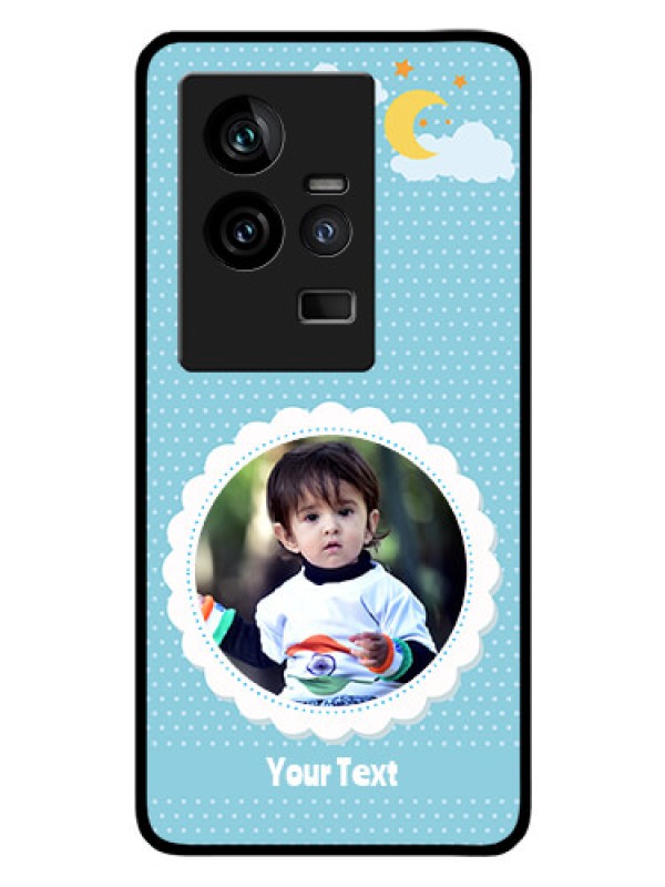 Custom iQOO 11 5G Personalised Glass Phone Case - Violet Pattern Design