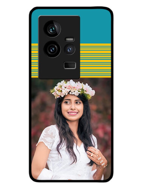 Custom iQOO 11 5G Custom Glass Phone Case - Yellow & Blue Design