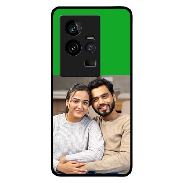 iQOO 11 5G Personalized Glass Phone Case - Green Pattern Design
