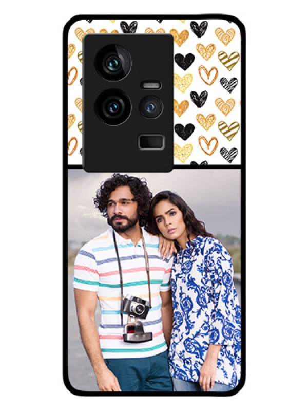 Custom iQOO 11 5G Photo Printing on Glass Case - Love Symbol Design
