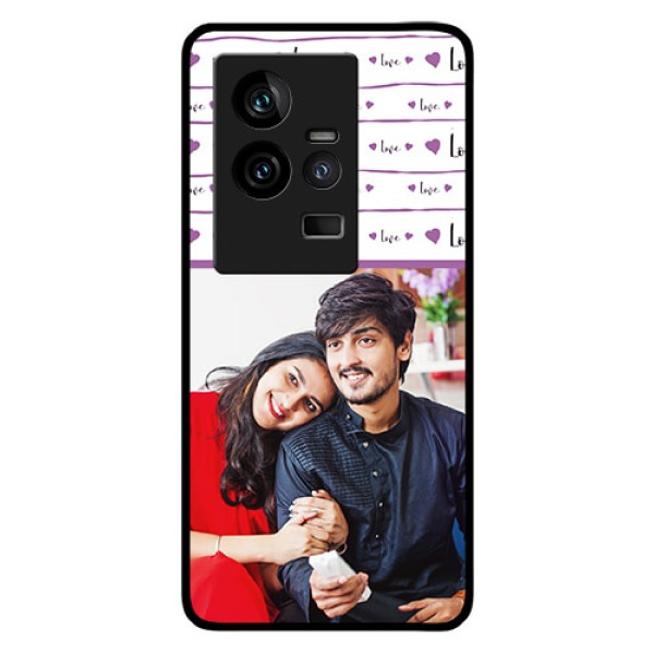 iQOO 11 5G Custom Glass Mobile Case - Couples Heart Design
