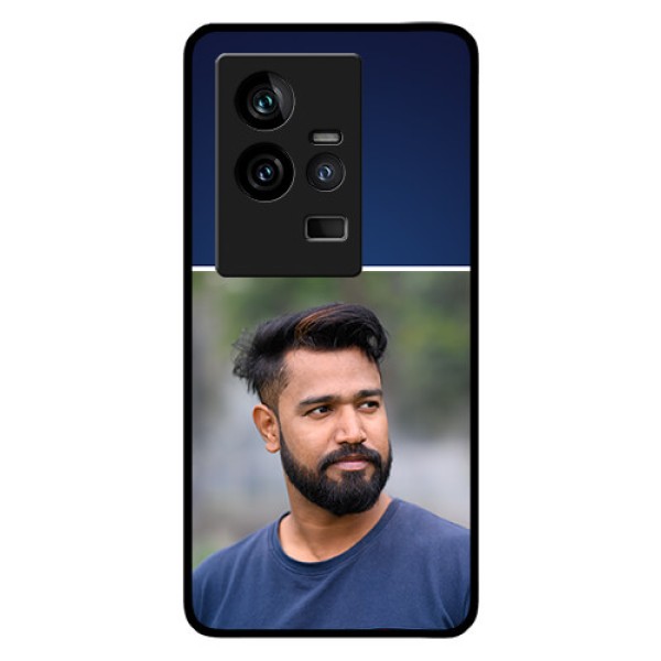 iQOO 11 5G Personalized Glass Phone Case - Simple Royal Blue Design iQOO 11 5G Personalized Glass Phone Case - Simple Royal Blue Design
