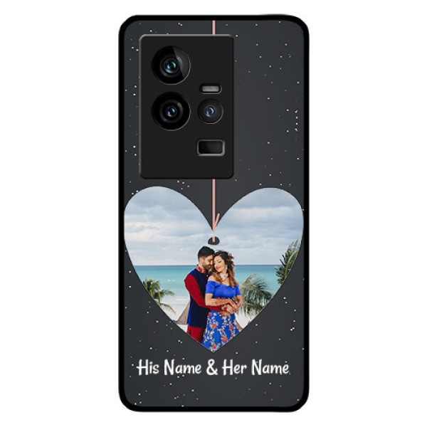 iQOO 11 5G Custom Glass Phone Case - Hanging Heart Design