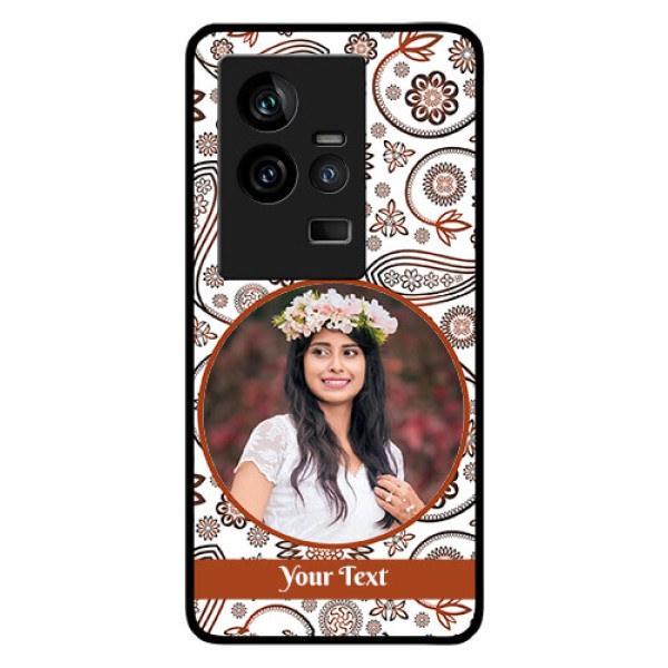 iQOO 11 5G Custom Glass Mobile Case - Abstract Flower Design