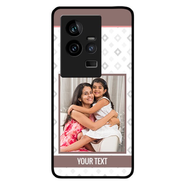 iQOO 11 5G Photo Printing on Glass Case - Simple Diamond Design