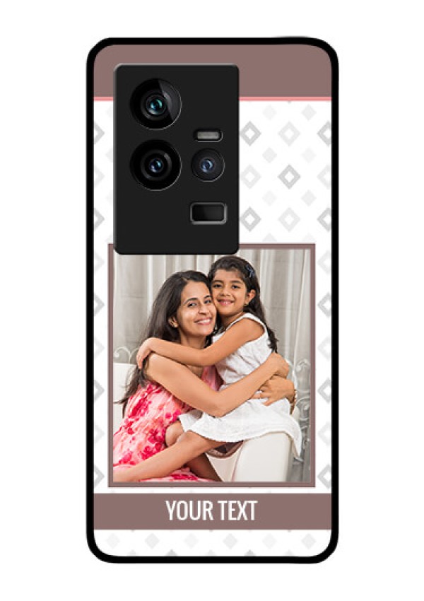 iQOO 11 5G Photo Printing on Glass Case - Simple Diamond Design