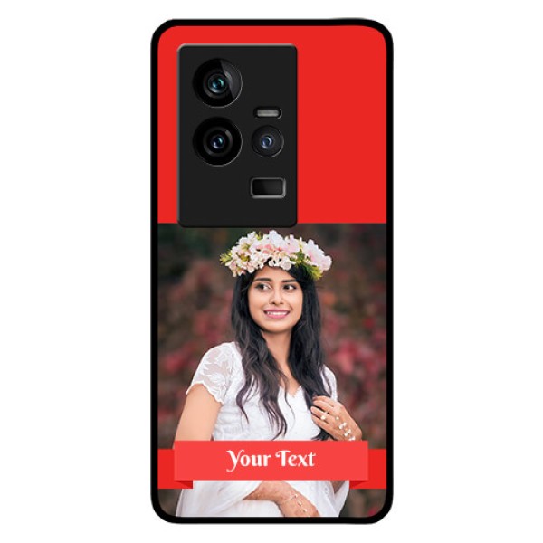 iQOO 11 5G Custom Glass Phone Case - Simple Red Color Design iQOO 11 5G Custom Glass Phone Case - Simple Red Color Design