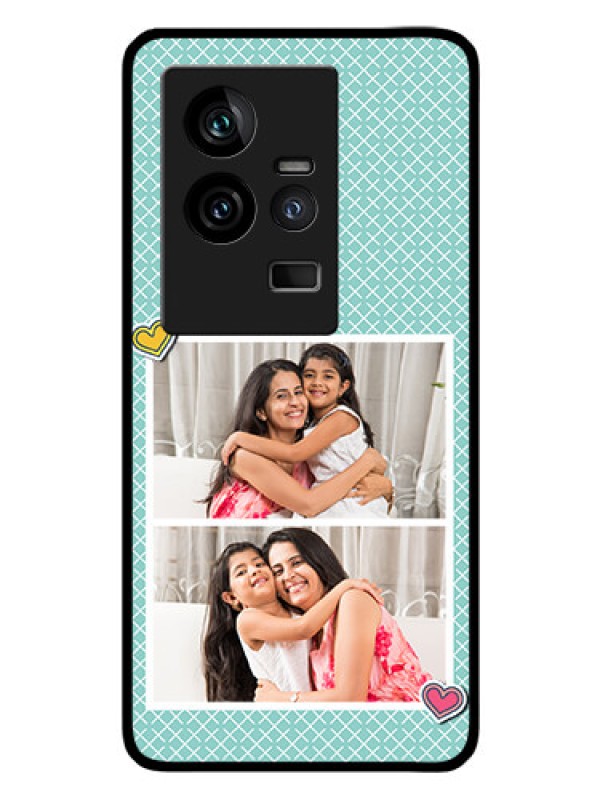 Custom iQOO 11 5G Custom Glass Phone Case - 2 Image Holder with Pattern Design