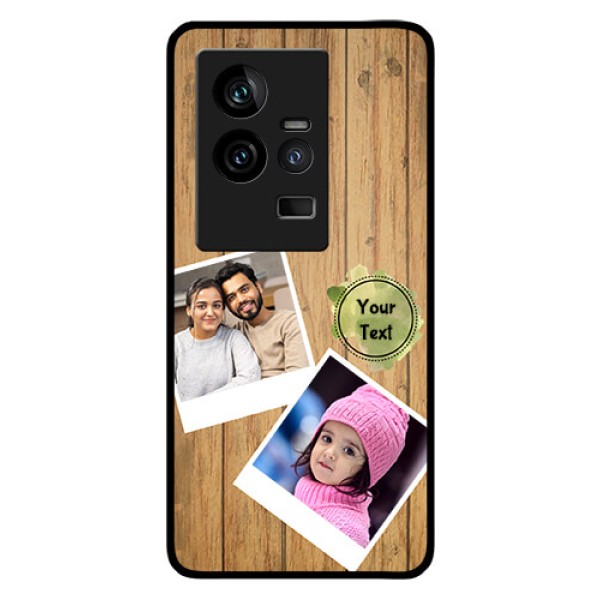iQOO 11 5G Custom Glass Phone Case - Wooden Texture Design