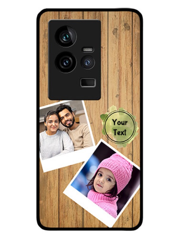 Custom iQOO 11 5G Custom Glass Phone Case - Wooden Texture Design