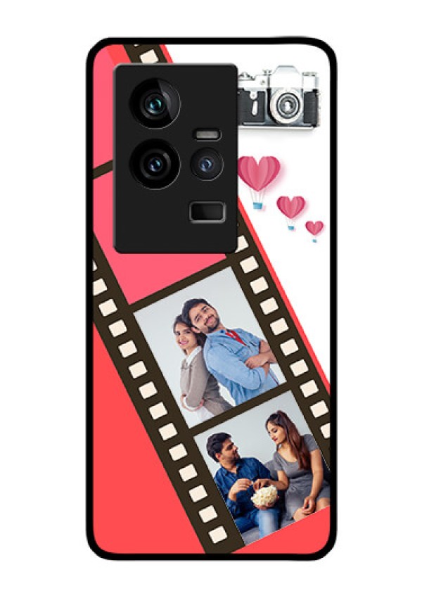 iQOO 11 5G Personalized Glass Phone Case - 3 Image Holder with Film Reel