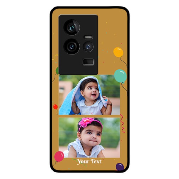 iQOO 11 5G Personalized Glass Phone Case - Image Holder with Birthday Celebrations Design iQOO 11 5G Personalized Glass Phone Case - Image Holder with Birthday Celebrations Design