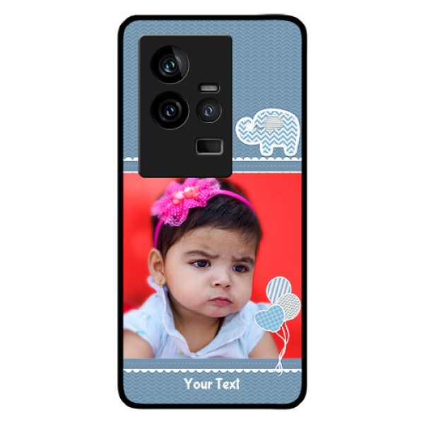 iQOO 11 5G Photo Printing on Glass Case - with Kids Pattern Design